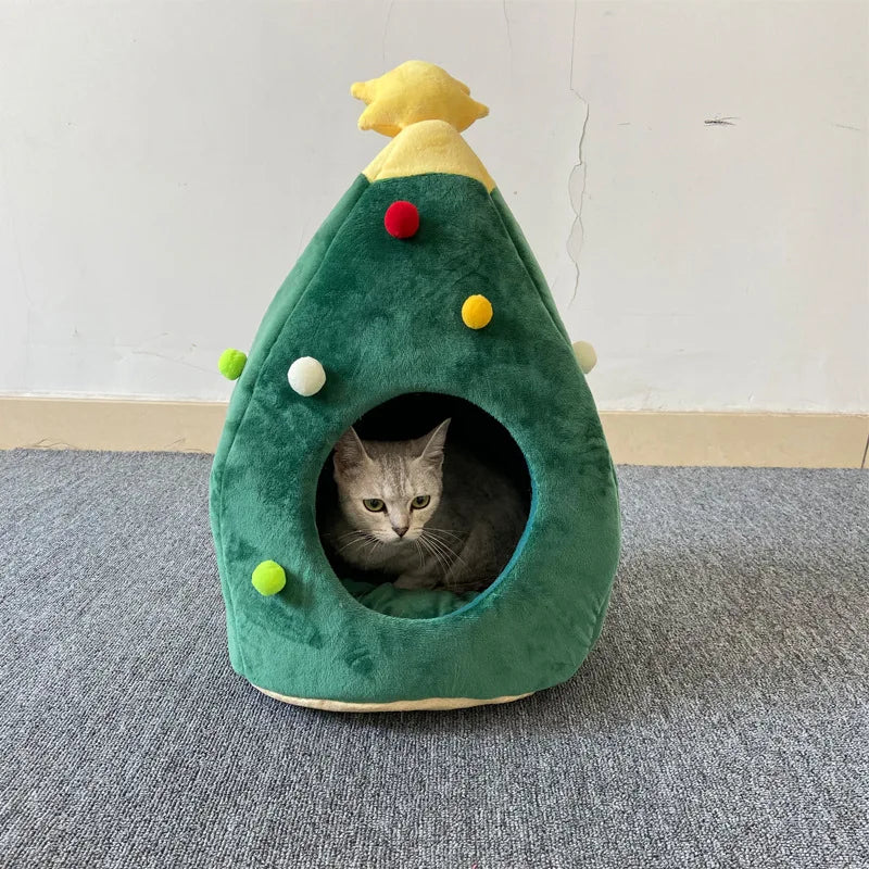 Christmas Tree Cat House