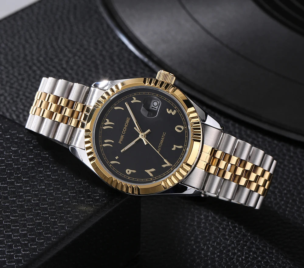 Luxury Steel Arabic Numbers Watches