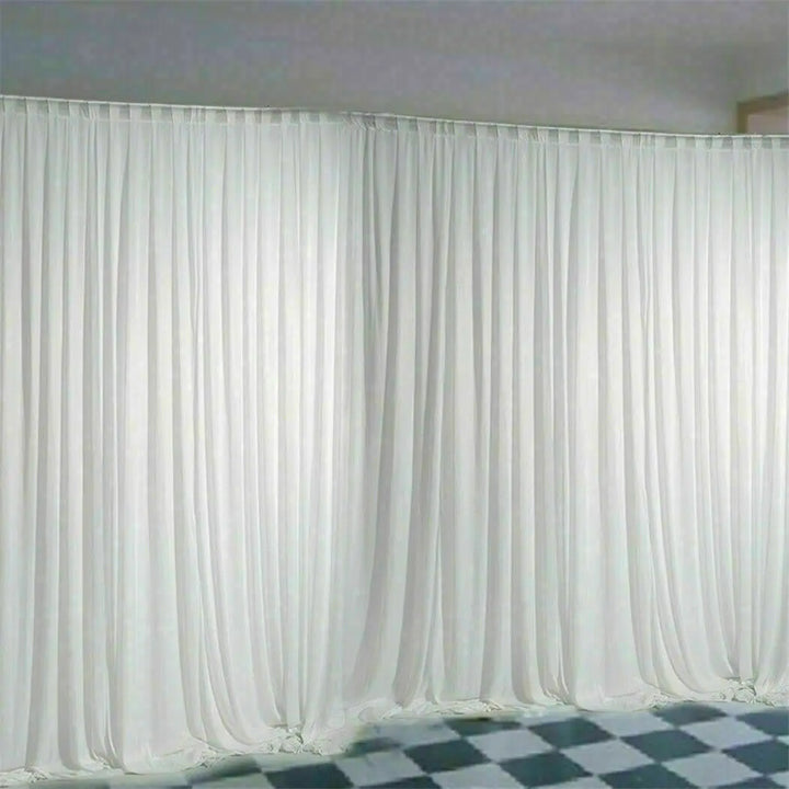 6.5ft Silk White Backdrop Curtain