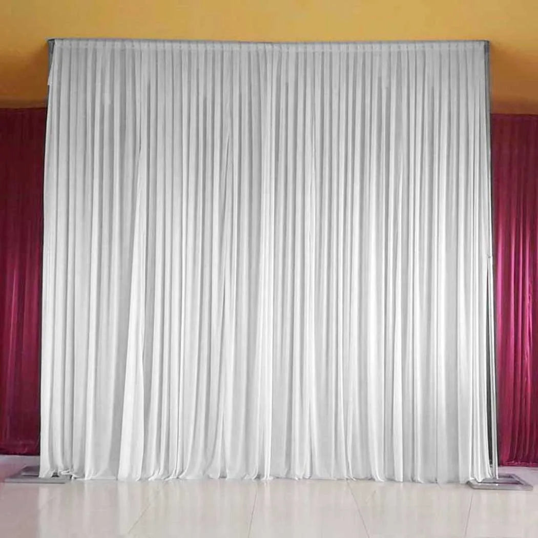 6.5ft Silk White Backdrop Curtain