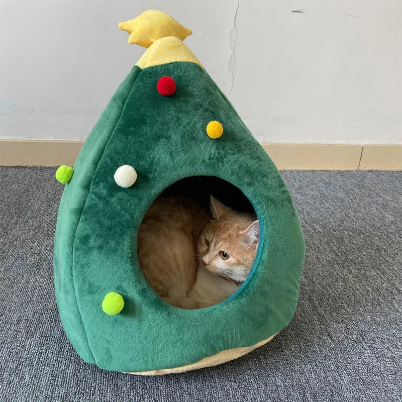 Christmas Tree Cat House