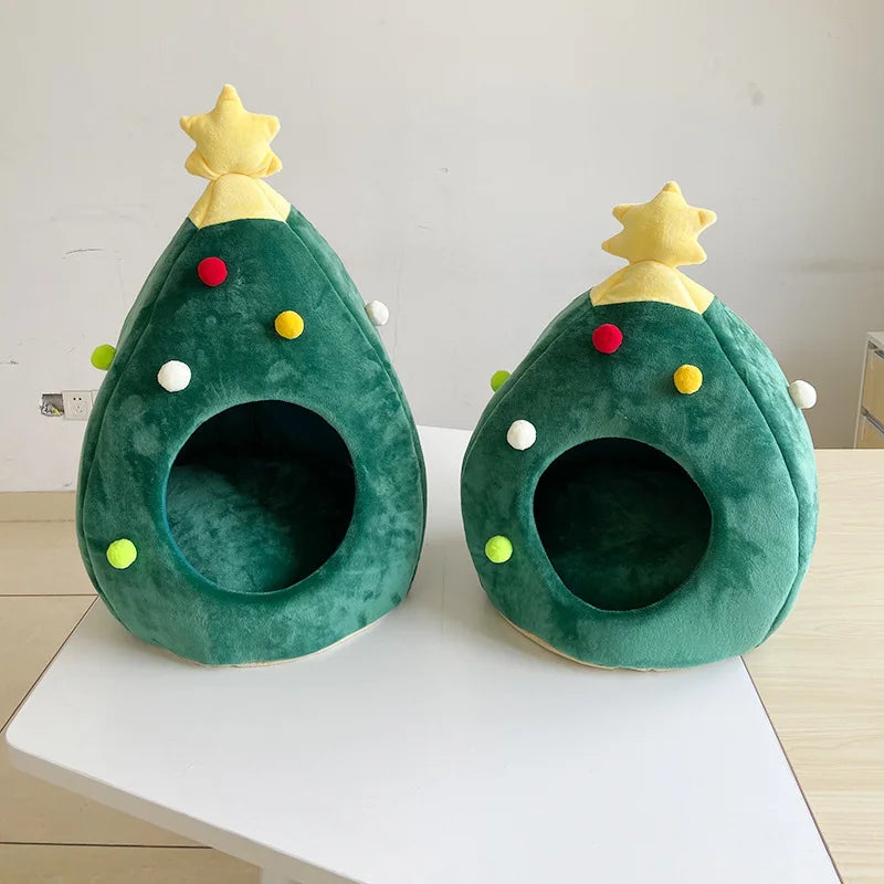 Christmas Tree Cat House