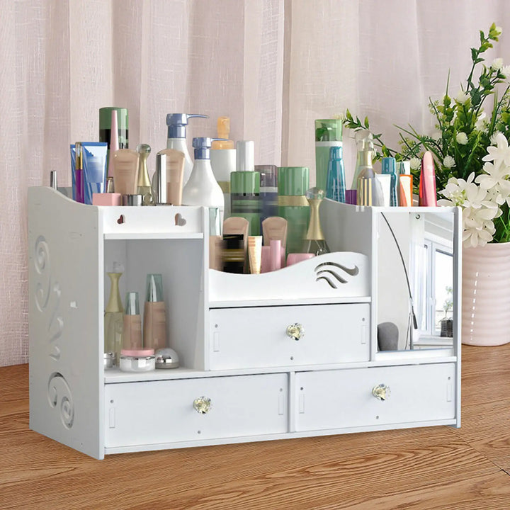 Makeup Organiser With Drawers & Mirror