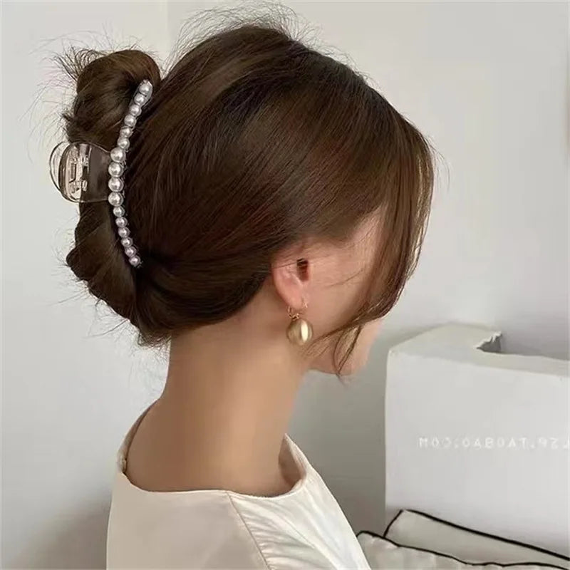 Elegant Big Pearl Hair Clips