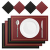 Faux Leather Placemats and Coaster Sets