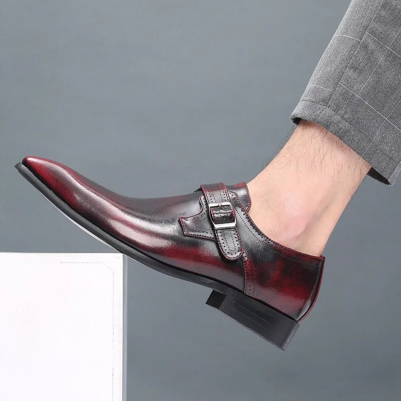 Men Pointed Toe Leather Shoes