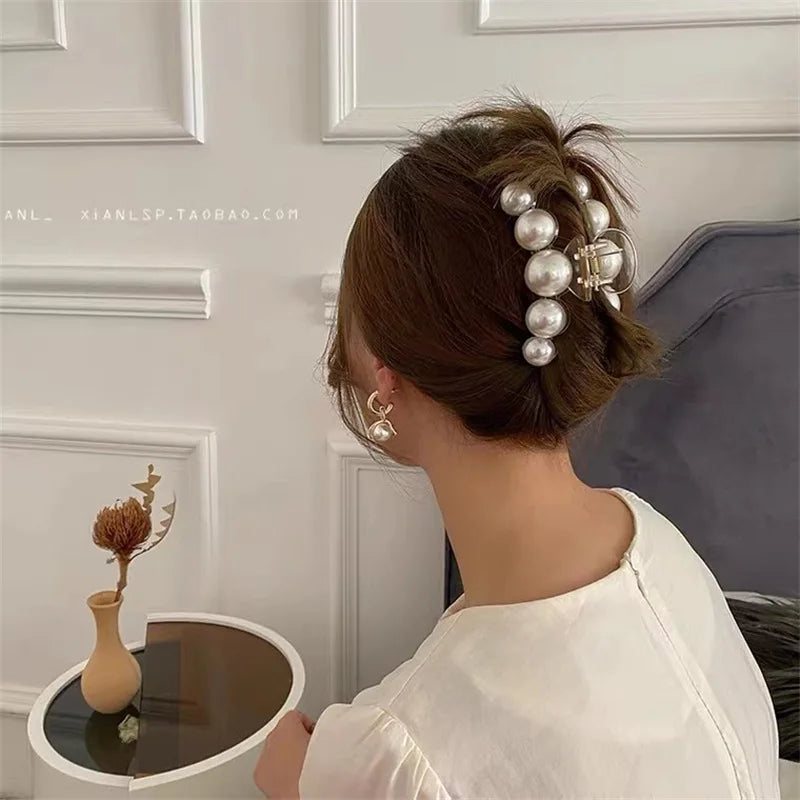 Elegant Big Pearl Hair Clips