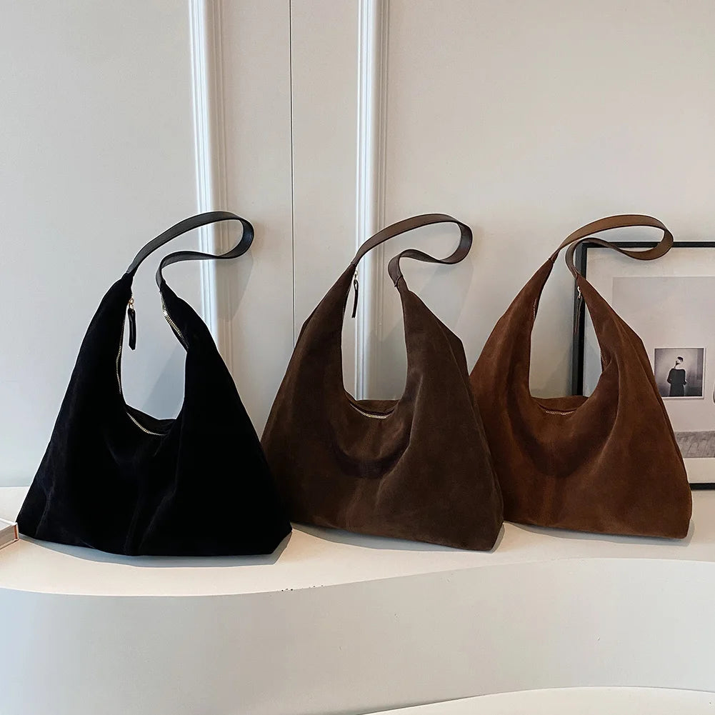 Women Suede Tote Bag