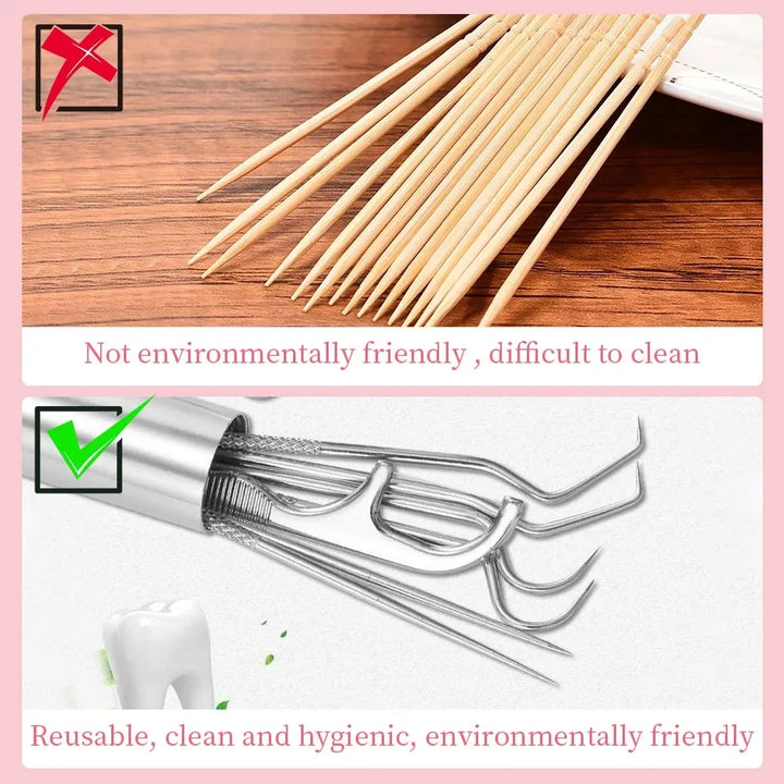 Aluminum Flossing Reusable Toothpicks