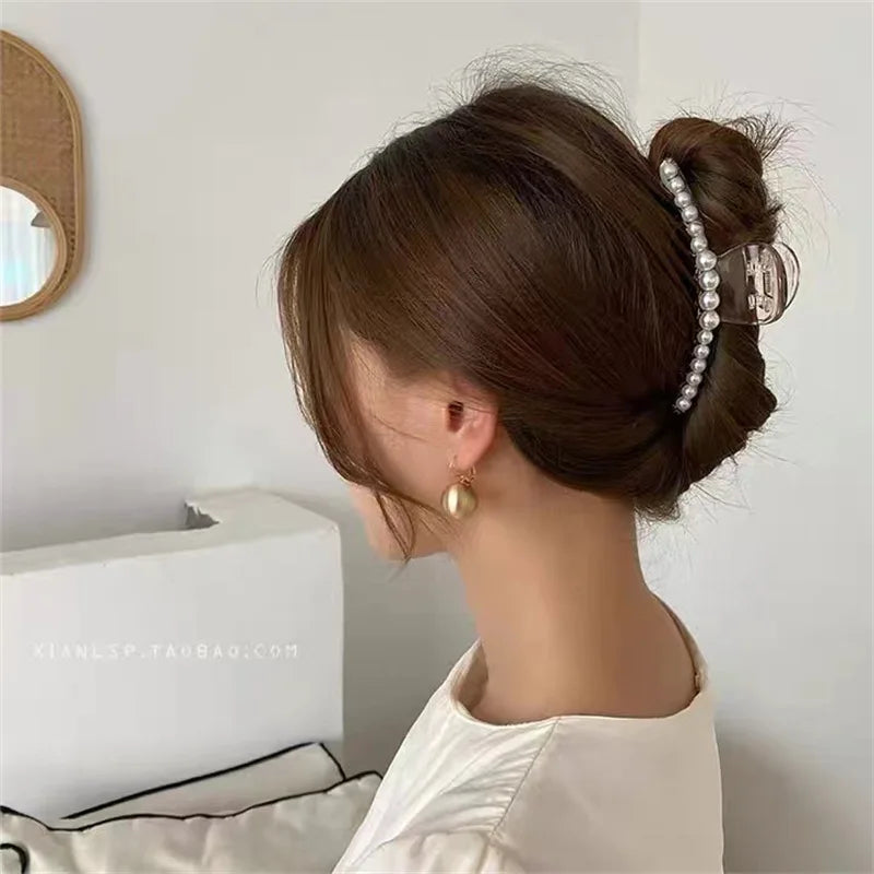 Elegant Big Pearl Hair Clips