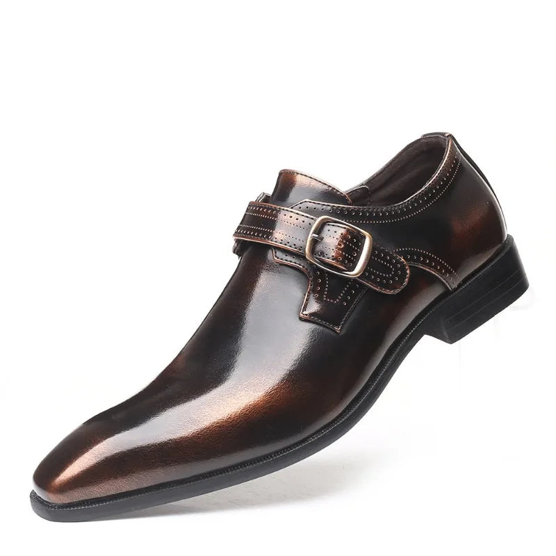 Men Pointed Toe Leather Shoes