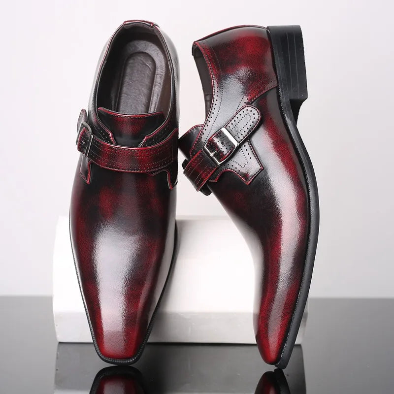 Men Pointed Toe Leather Shoes