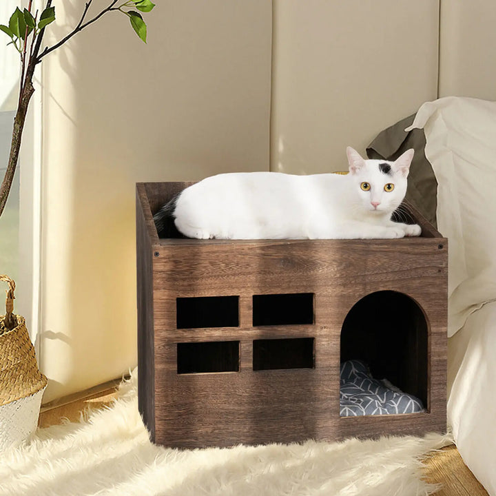 Solid Wooden Litter Box