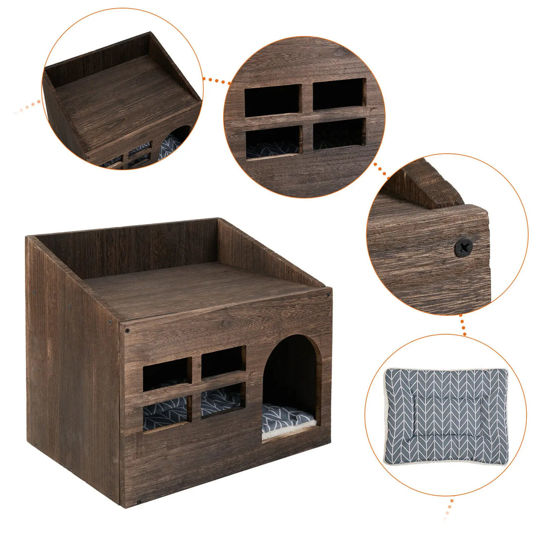 Solid Wooden Litter Box