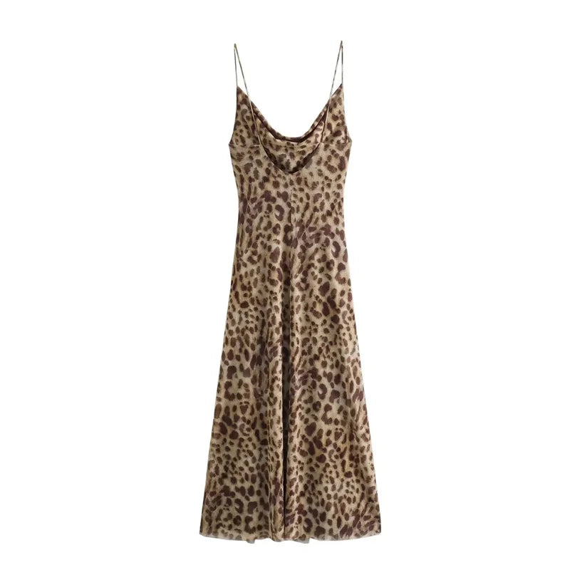 Leopard Print Long Dress