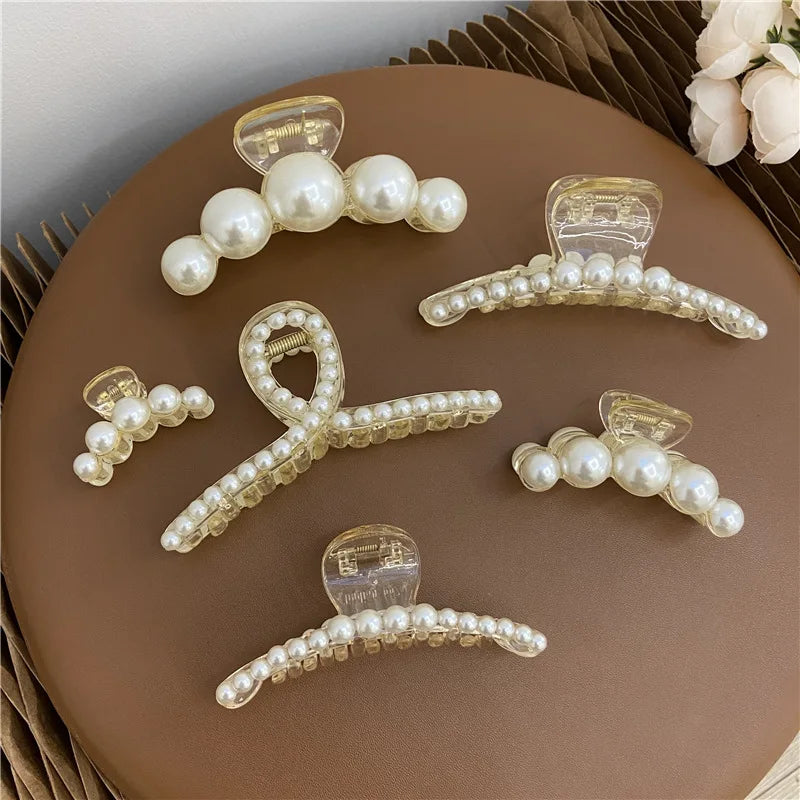 Elegant Big Pearl Hair Clips