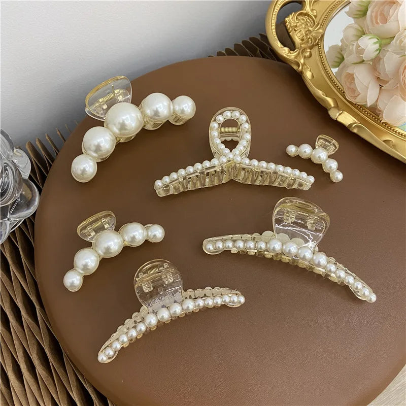 Elegant Big Pearl Hair Clips