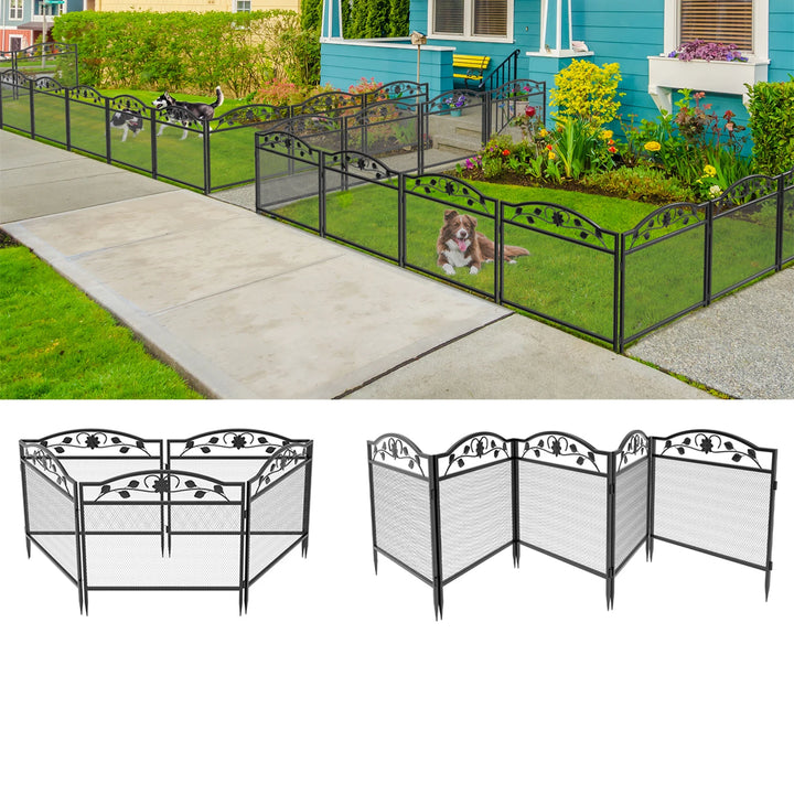 5 PCS Metal Garden Fence