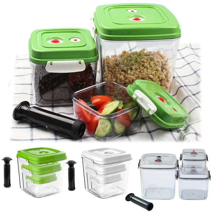 3Pcs Vacuum Food Storage Box