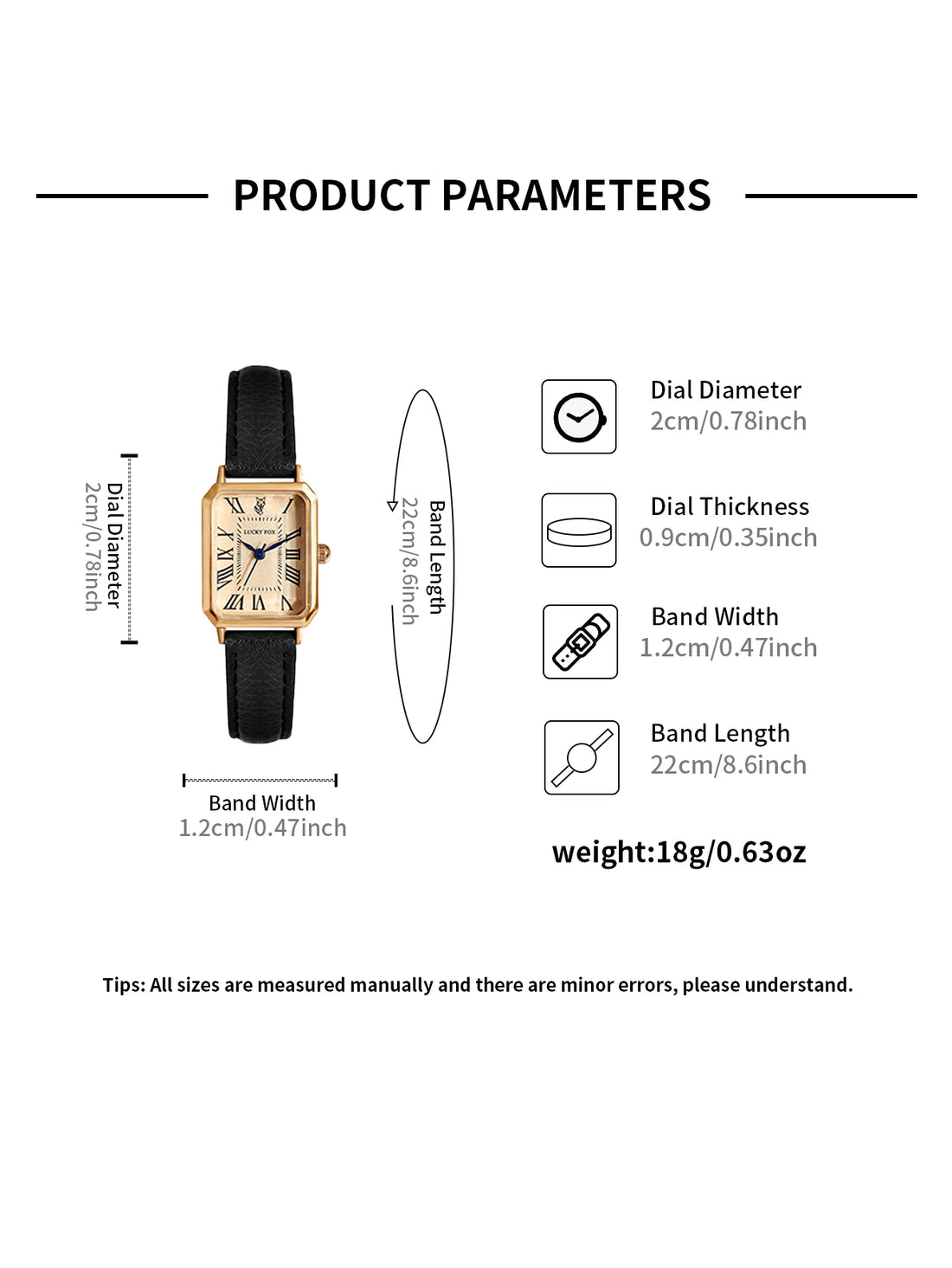 Casual Watches Square Leather Strap