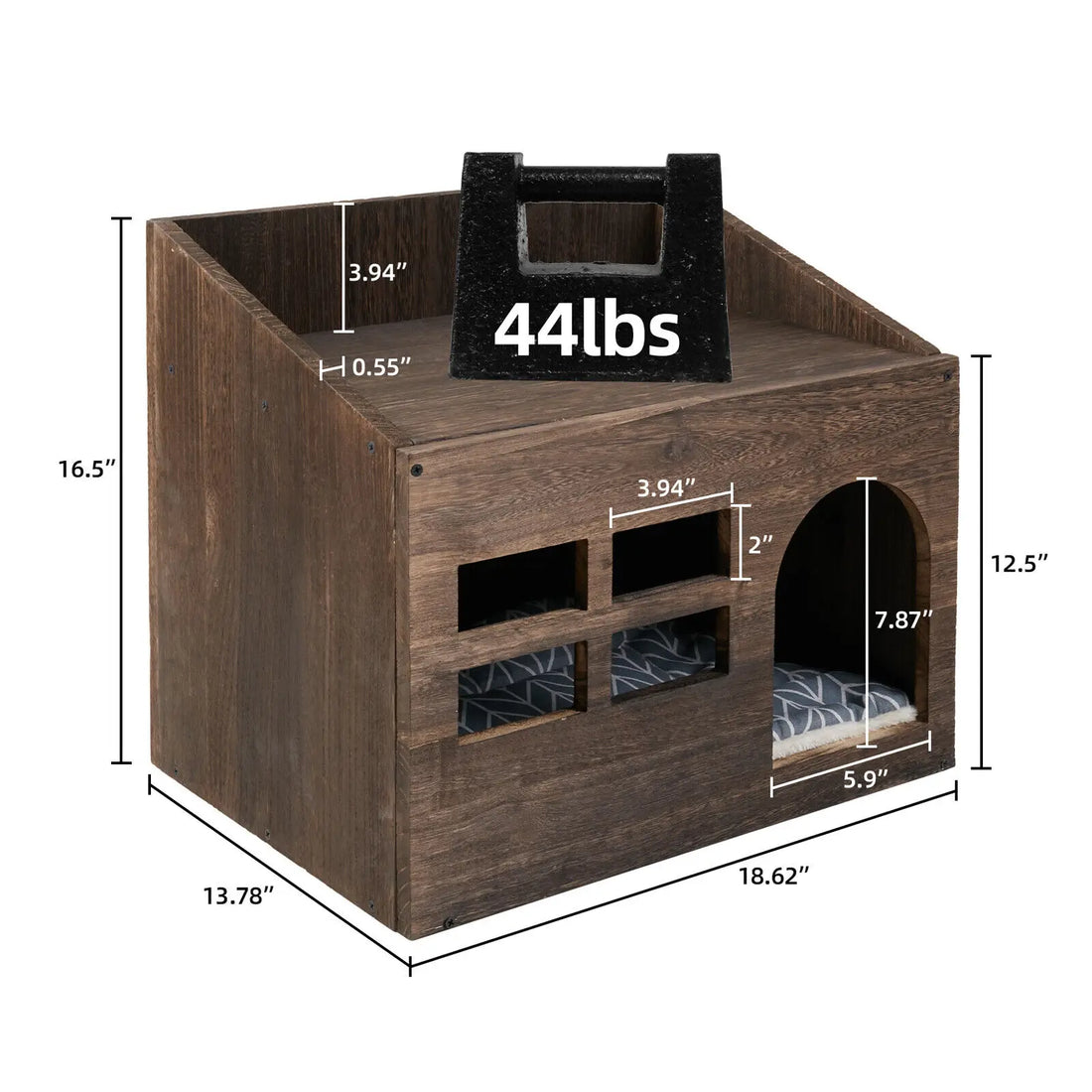 Solid Wooden Litter Box