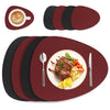 Faux Leather Placemats and Coaster Sets