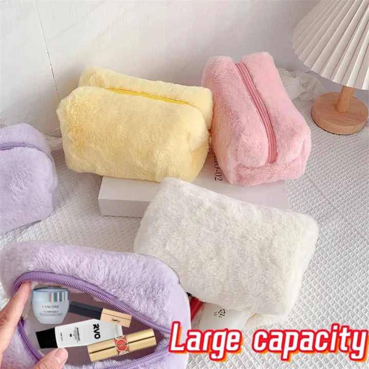 Winter Fluffy Soft Plush Makeup Case