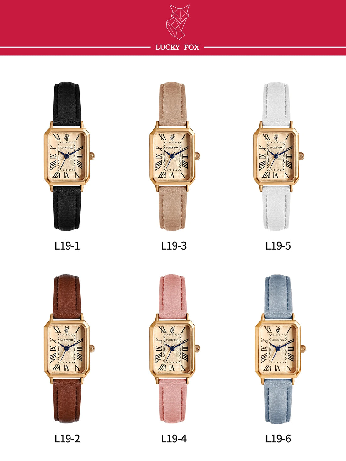 Casual Watches Square Leather Strap