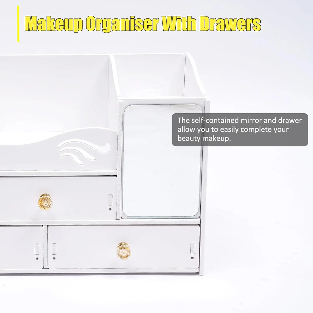 Makeup Organiser With Drawers & Mirror