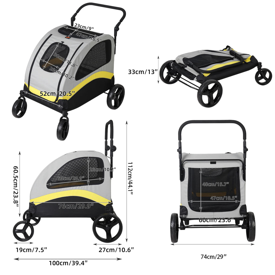 Pet Stroller for 2 Dogs