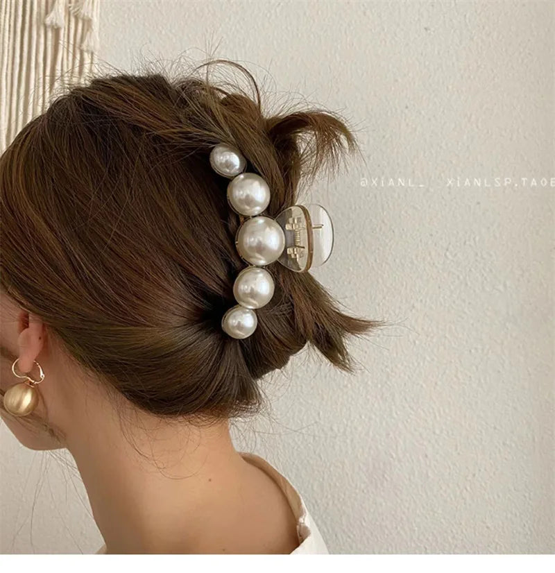 Elegant Big Pearl Hair Clips