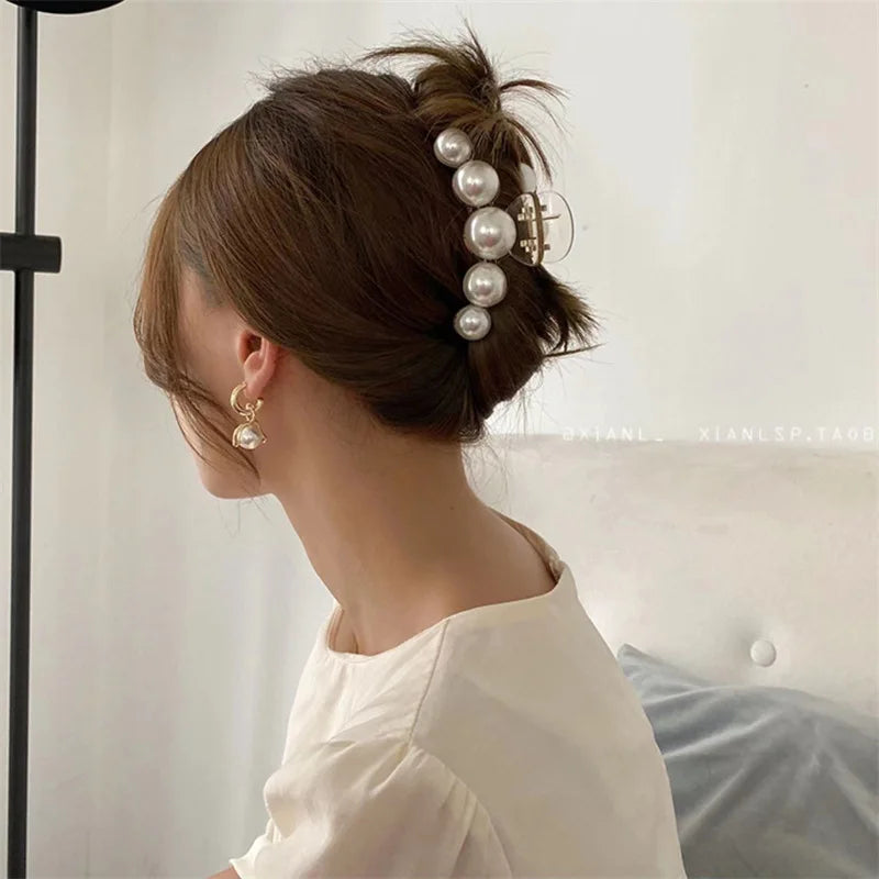 Elegant Big Pearl Hair Clips