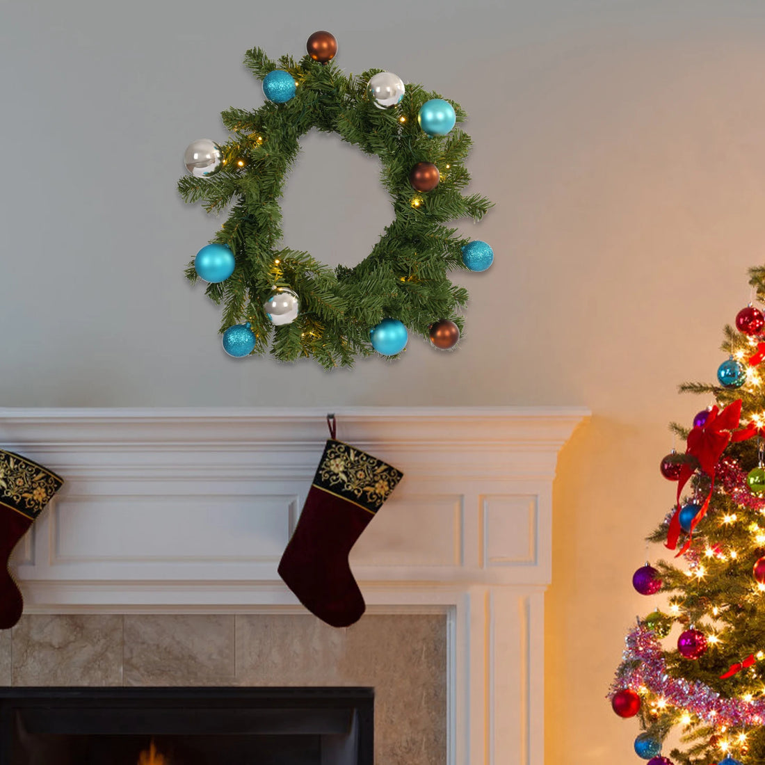 Christmas Wreath Door