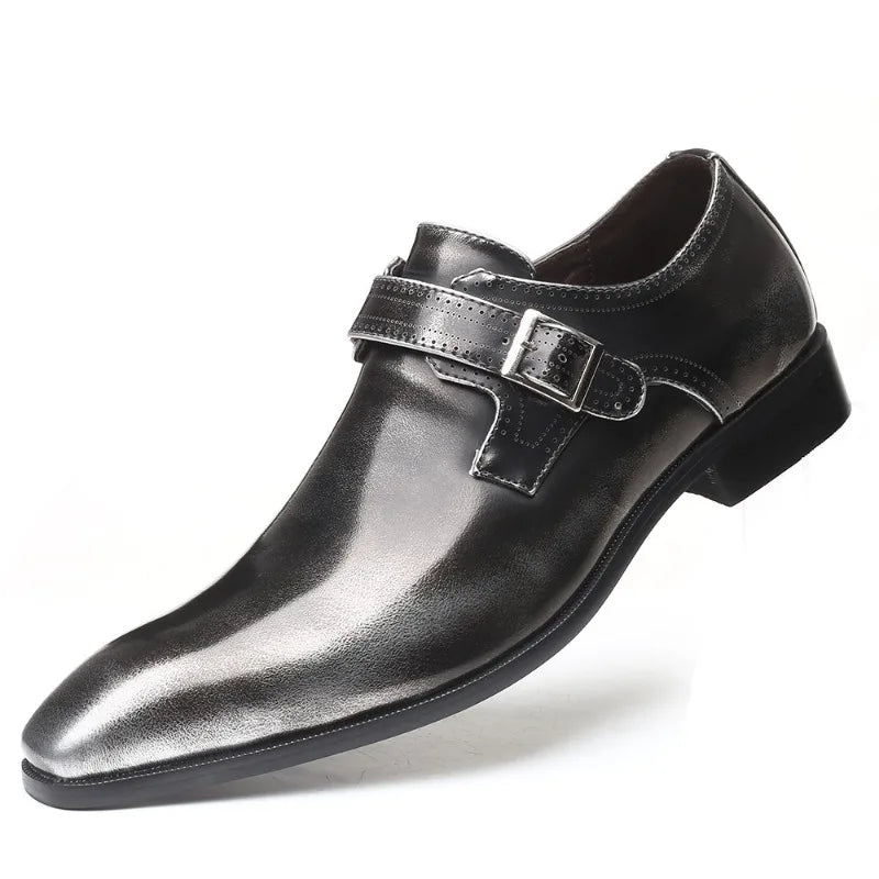 Men Pointed Toe Leather Shoes