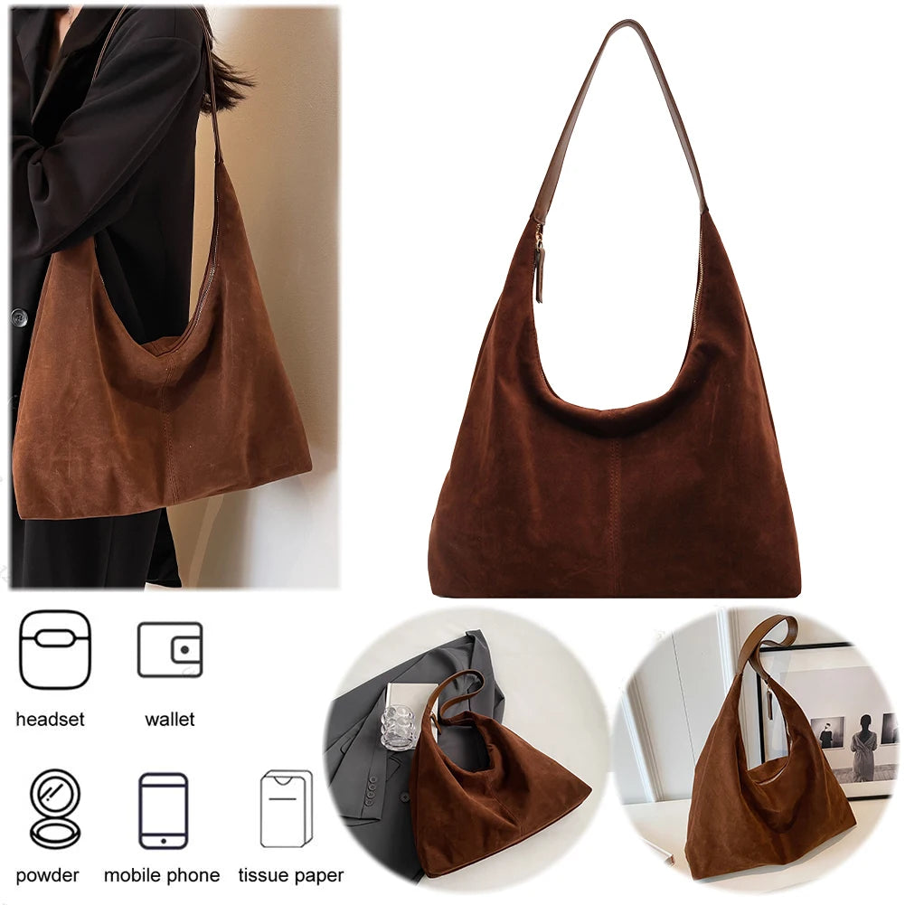 Women Suede Tote Bag