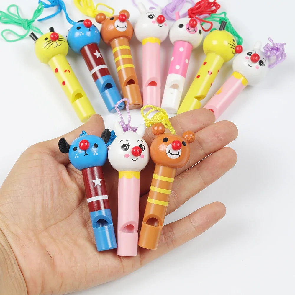 Multicolor Wooden Whistles