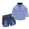 Boys Sling Strap Casual Costume Shirt + Shorts Set