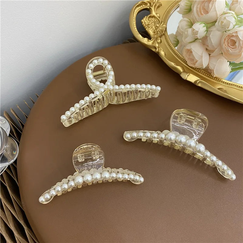 Elegant Big Pearl Hair Clips