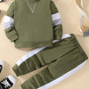 Kids Boys Green Circle Sweatshirt & Sweatpants Set