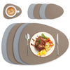 Faux Leather Placemats and Coaster Sets