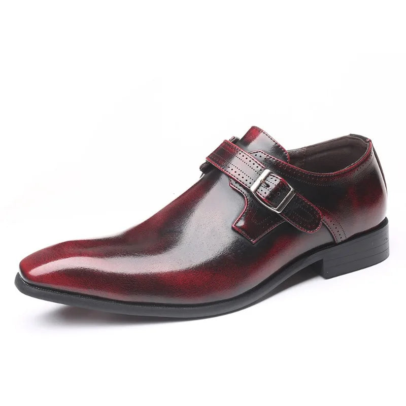 Men Pointed Toe Leather Shoes