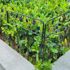 5 PACK Black Coated Steel Decorative Garden Fence