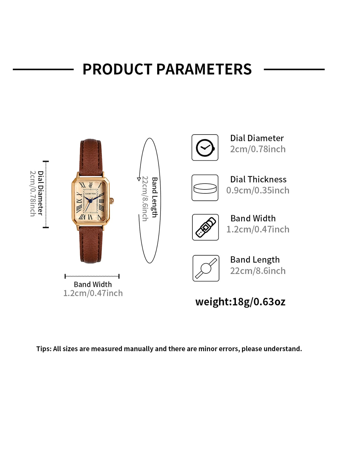 Casual Watches Square Leather Strap