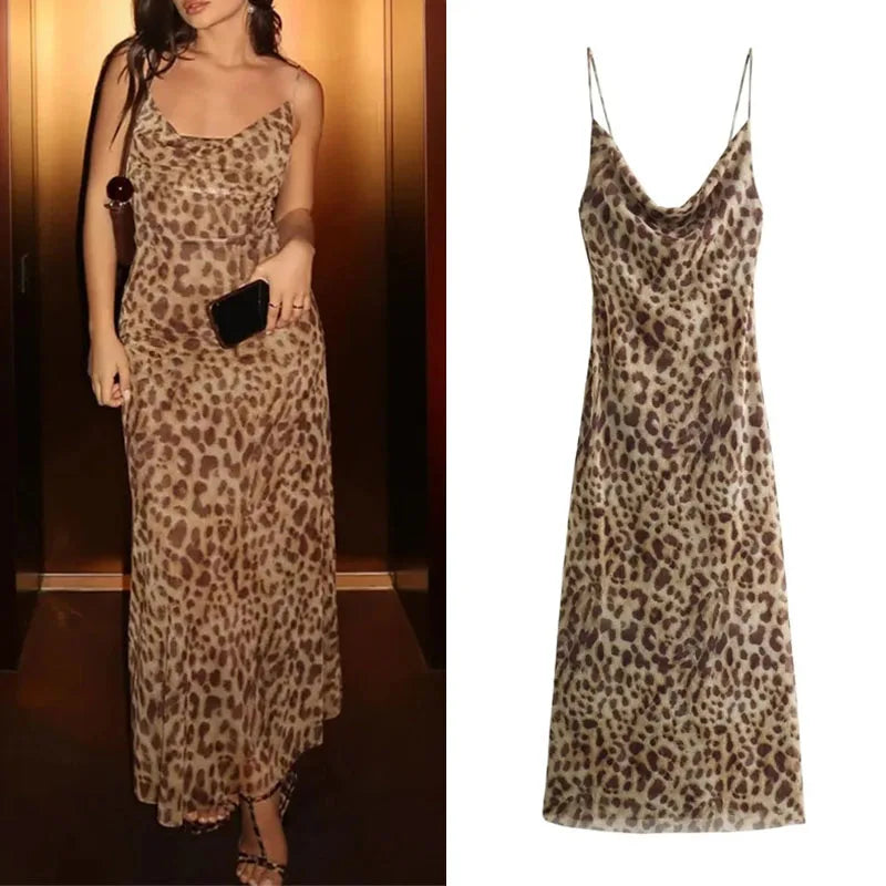 Leopard Print Long Dress