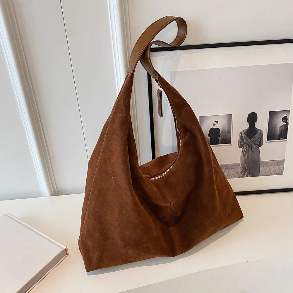 Women Suede Tote Bag